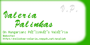 valeria palinkas business card